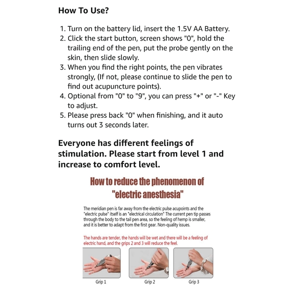 Acupuncture Pen 3-in-1 Electronic Acupuncture Pen Energy Pulse Massage Pen - Picture 16 of 16